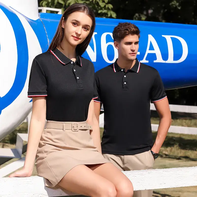 Men Grey Polo Shirt 100% Cotton Summer Ice Silk