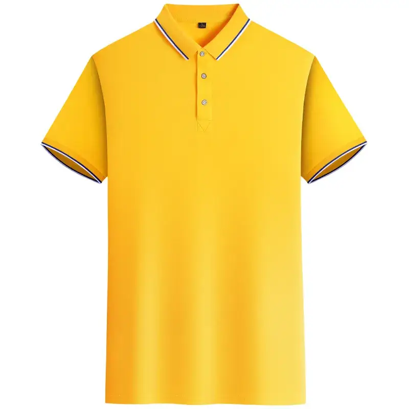 Men Grey Polo Shirt 100% Cotton Summer Ice Silk