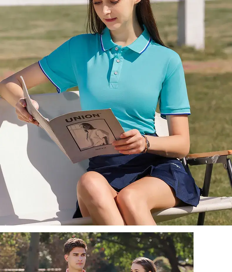 Men Grey Polo Shirt 100% Cotton Summer Ice Silk — feature 22