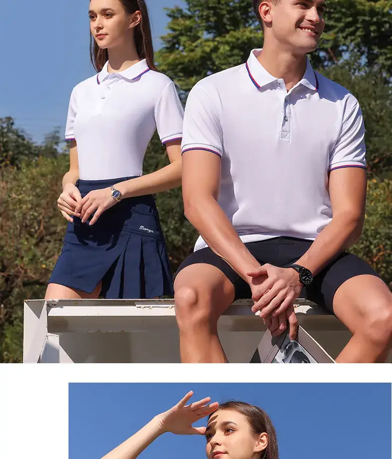 Men Grey Polo Shirt 100% Cotton Summer Ice Silk — feature 24