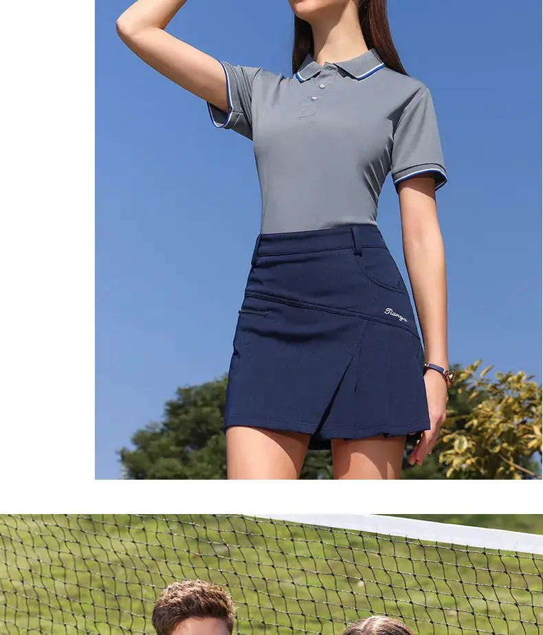 Men Grey Polo Shirt 100% Cotton Summer Ice Silk — feature 25