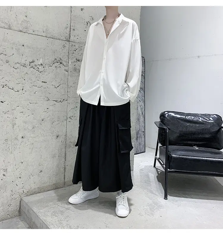 Black Long Sleeve Shirt for Men Autumn Winter Style — feature 18