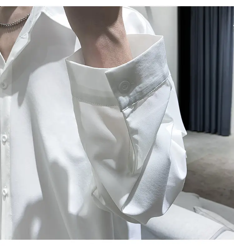 Black Long Sleeve Shirt for Men Autumn Winter Style — feature 19
