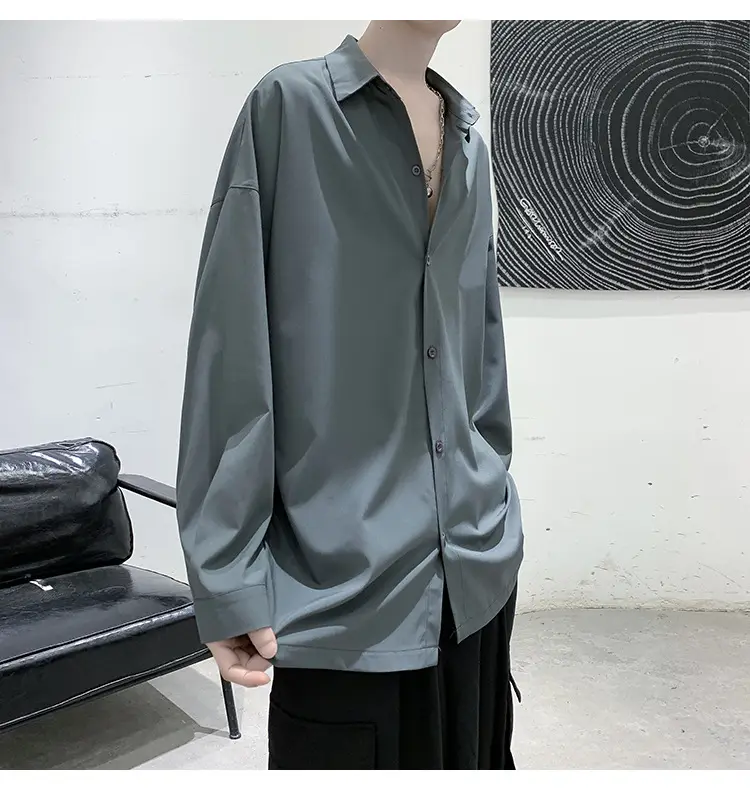 Black Long Sleeve Shirt for Men Autumn Winter Style — feature 25
