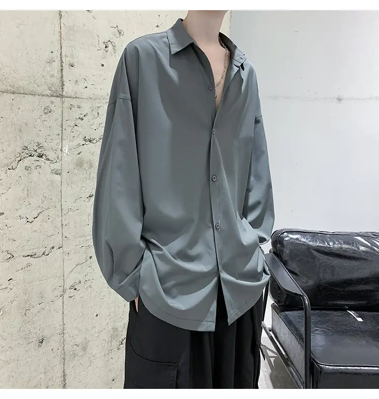 Black Long Sleeve Shirt for Men Autumn Winter Style — feature 27
