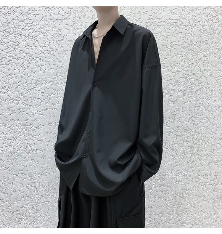 Black Long Sleeve Shirt for Men Autumn Winter Style — feature 6