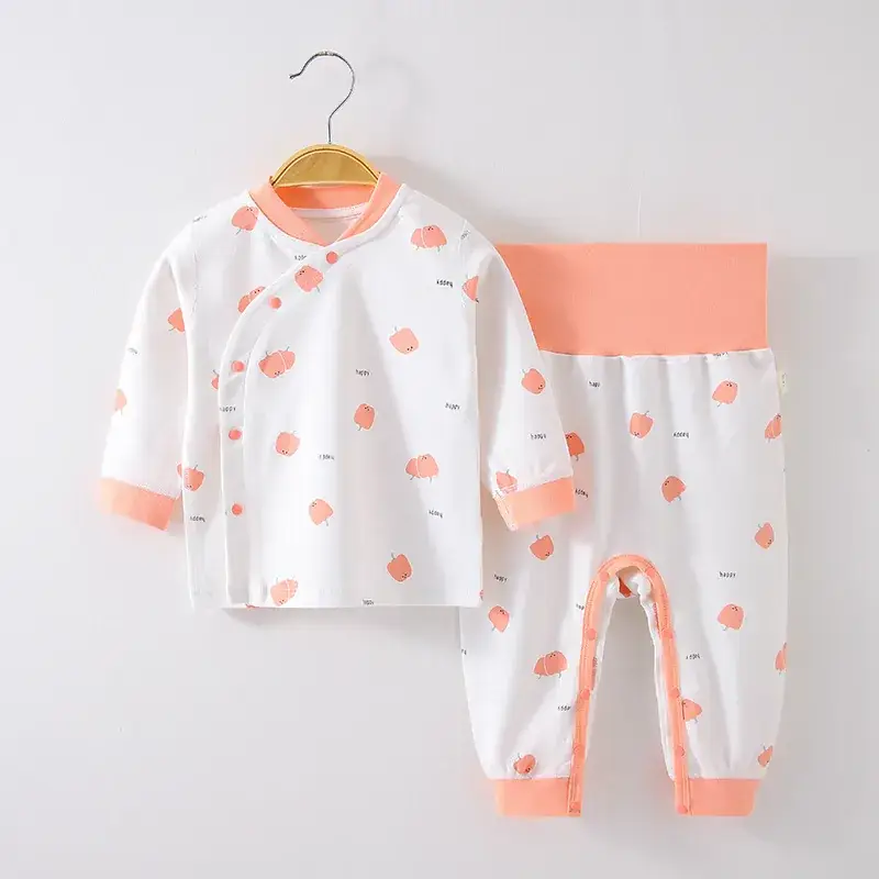 Baby No-Take-Off Pajamas Set White Brown Bear Print — feature 3