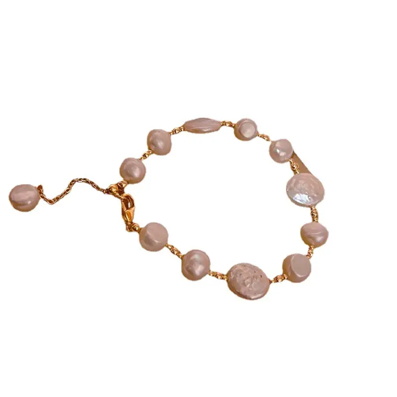 Gold Plated Pearl Bracelet for Women Birthday Gift