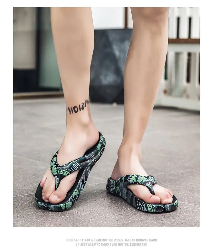 Men's Camo Printed Flip Flops Summer Beach Wear — feature 8