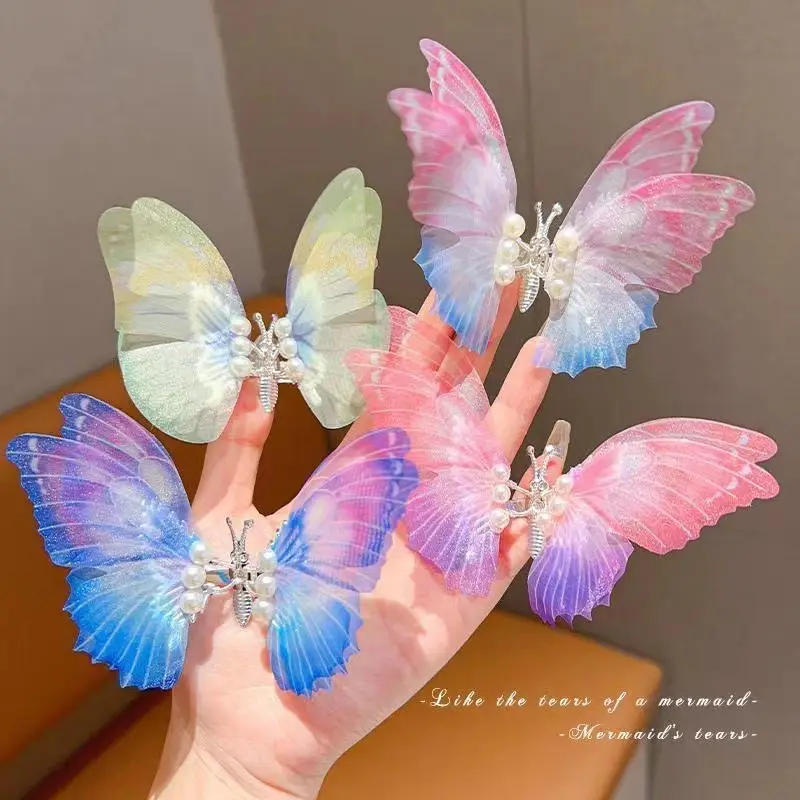 Fairy Gradient Butterfly Hairpin for Girls - Image 7