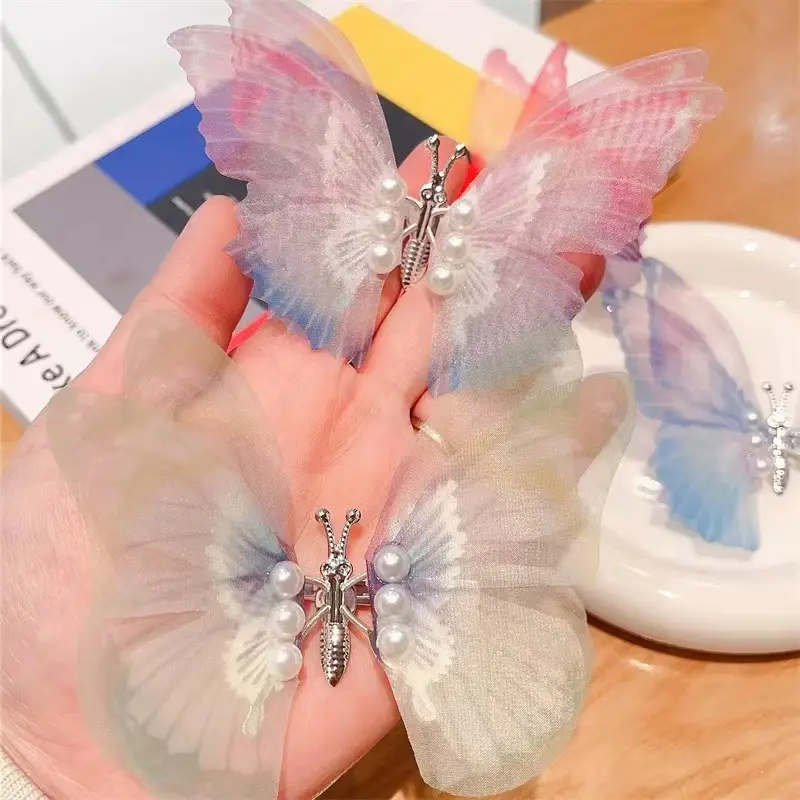 Fairy Gradient Butterfly Hairpin for Girls - Image 9