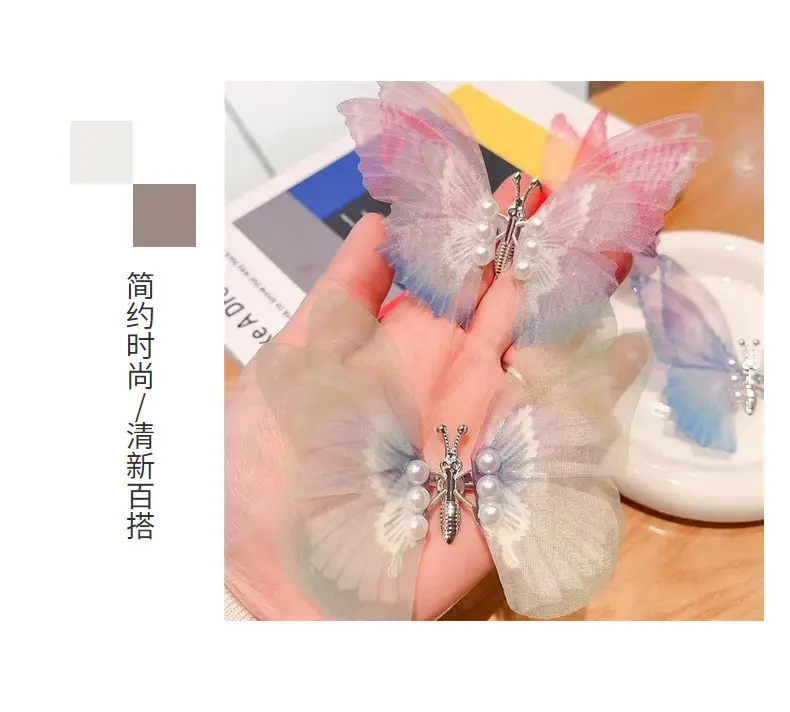 Fairy Gradient Butterfly Hairpin for Girls — feature 6