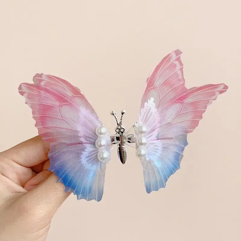 Fairy Gradient Butterfly Hairpin for Girls - Image 5
