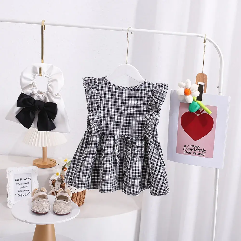 Korean Style Girls Pleated Plaid Shirt Cotton 2025 — feature 5