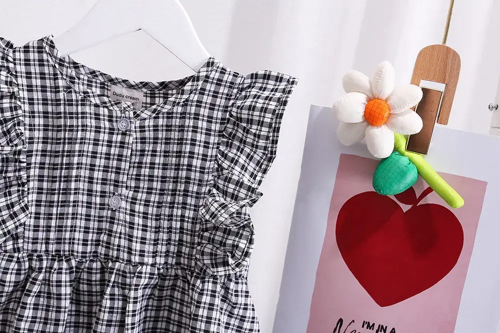 Korean Style Girls Pleated Plaid Shirt Cotton 2025 — feature 7
