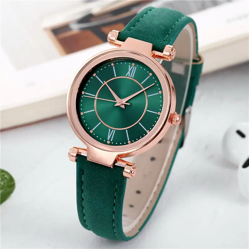 Women's Rose Gold Analog Watch with Blue Dial & Black Strap - Image 11