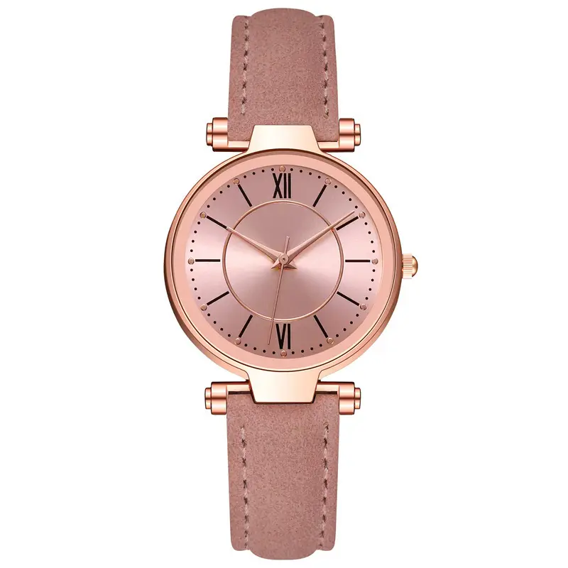 Women's Rose Gold Analog Watch with Blue Dial & Black Strap - Image 7