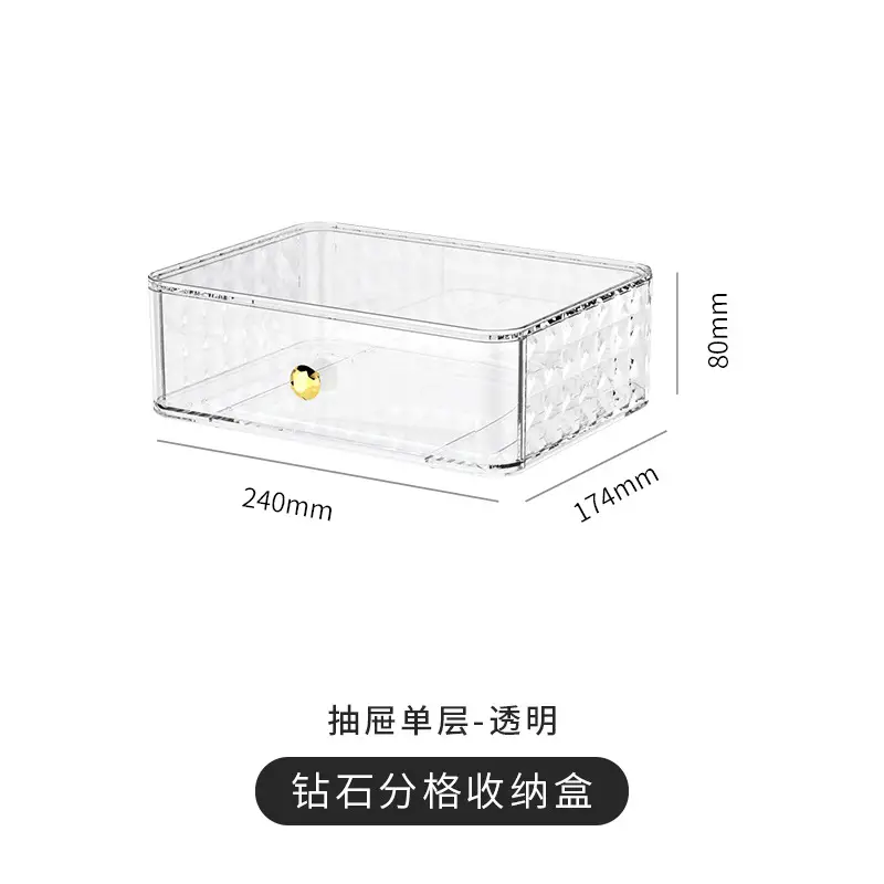 Transparent drawer storage box