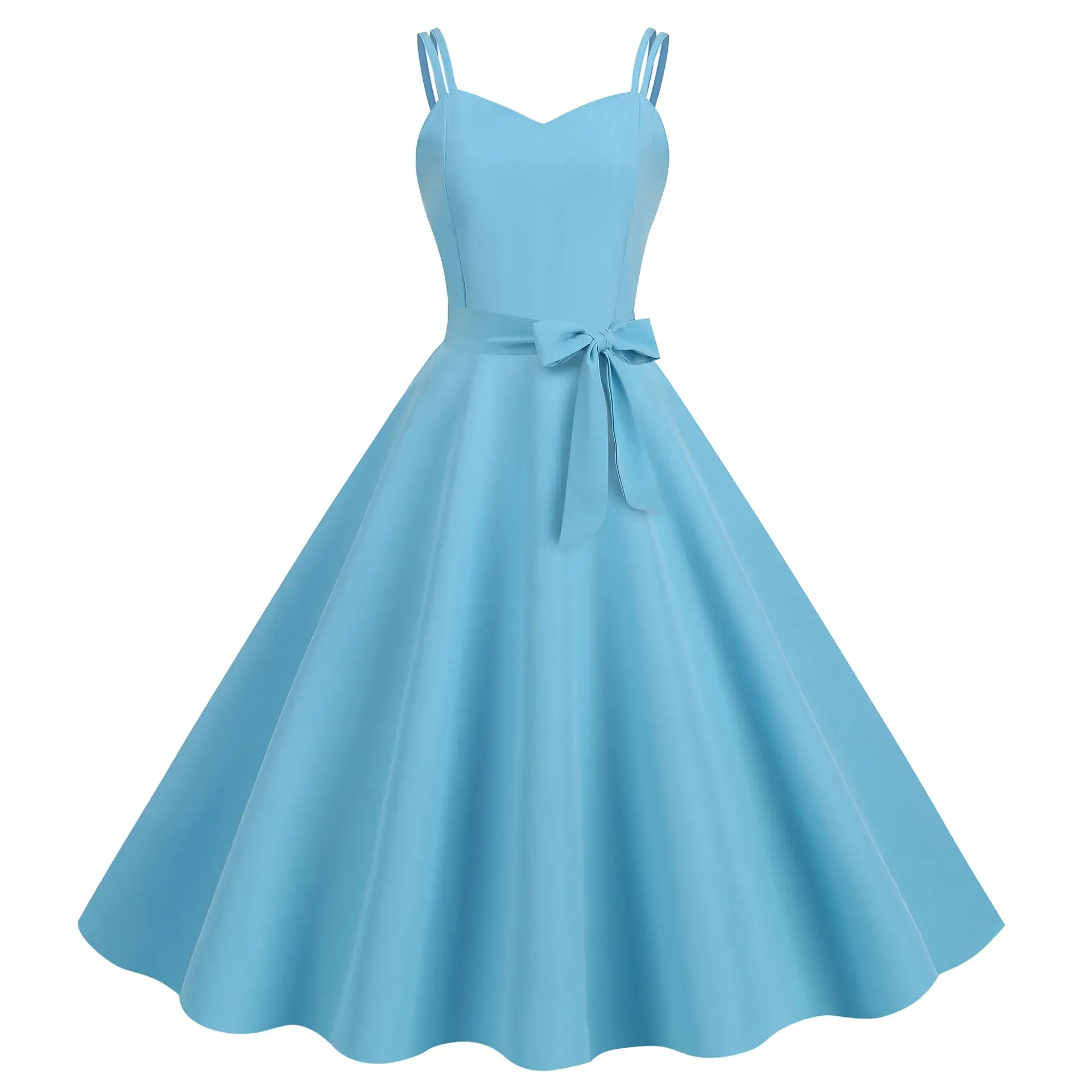 Yellow Strapless A-Line Dress for Women