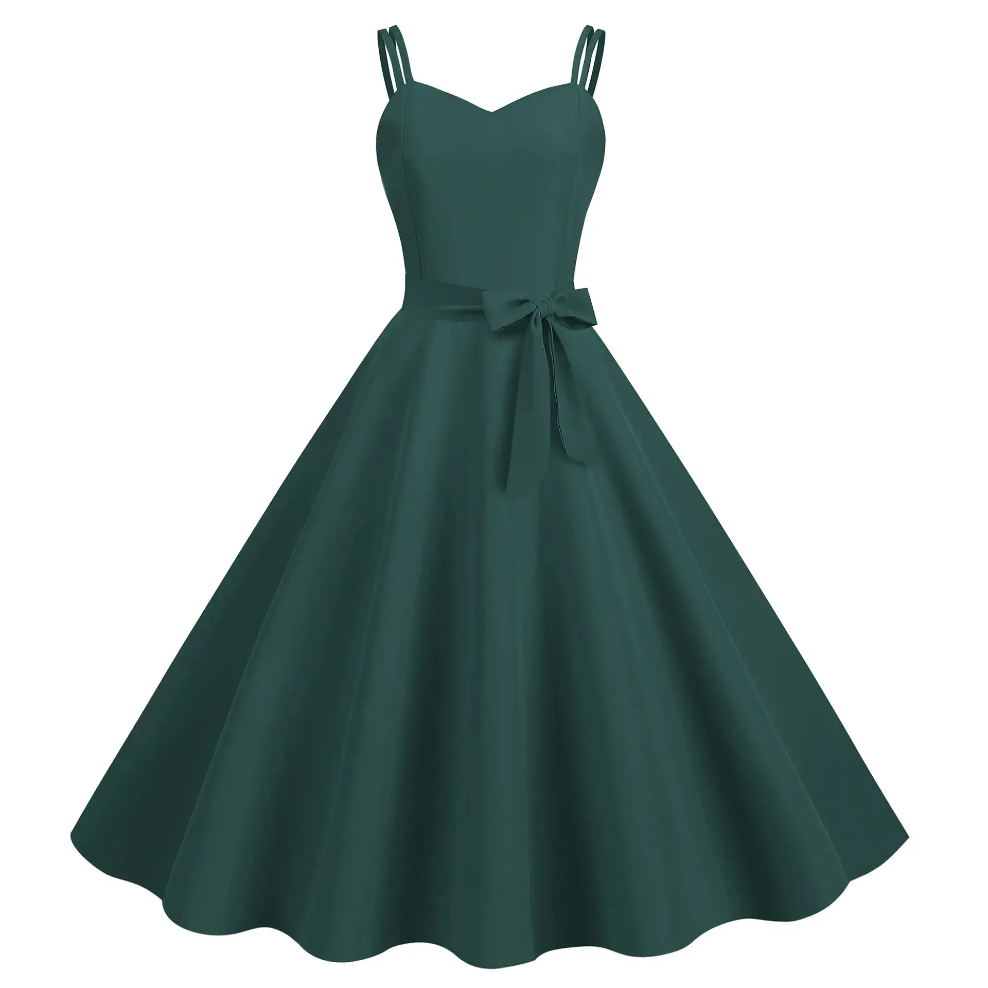 Yellow Strapless A-Line Dress for Women