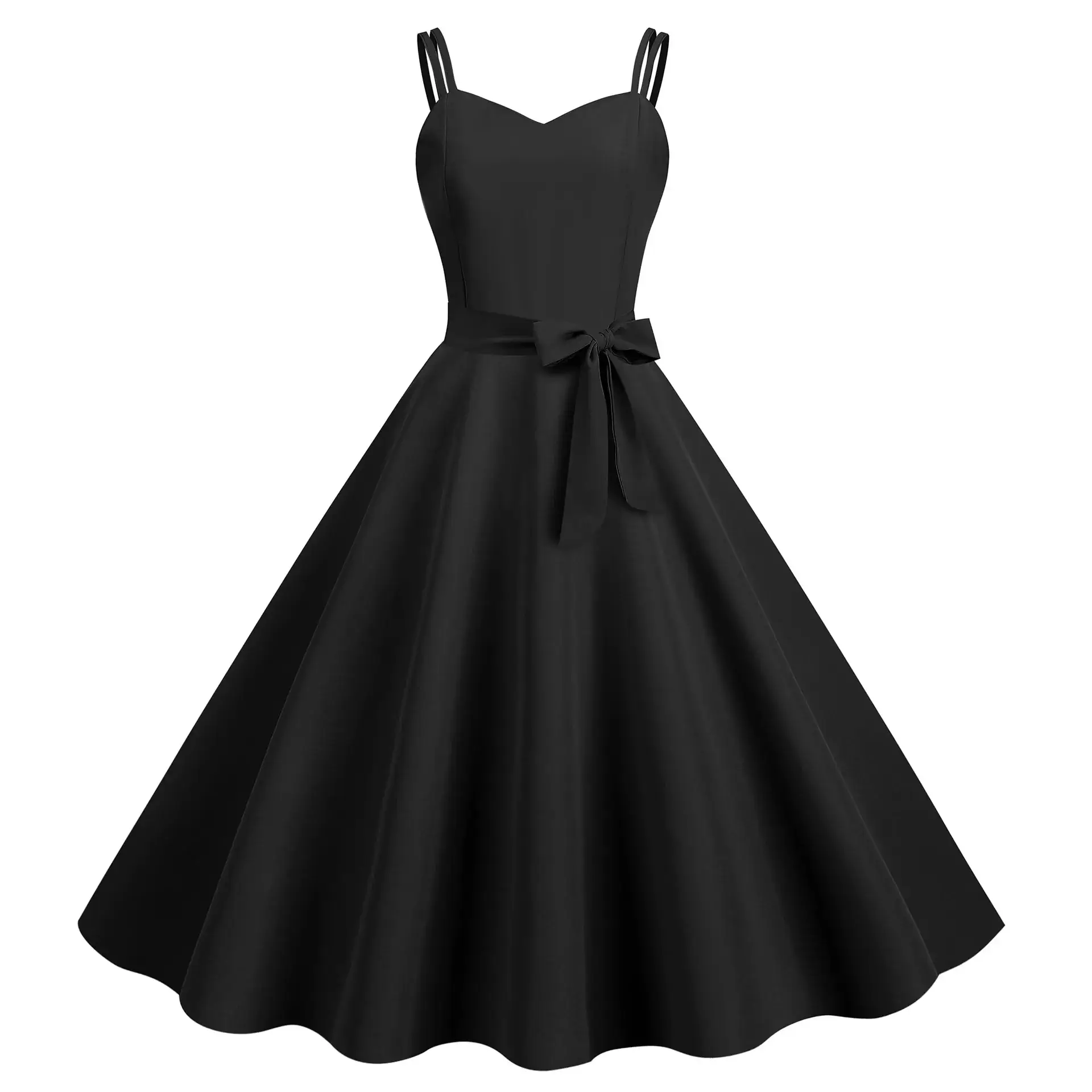 Yellow Strapless A-Line Dress for Women