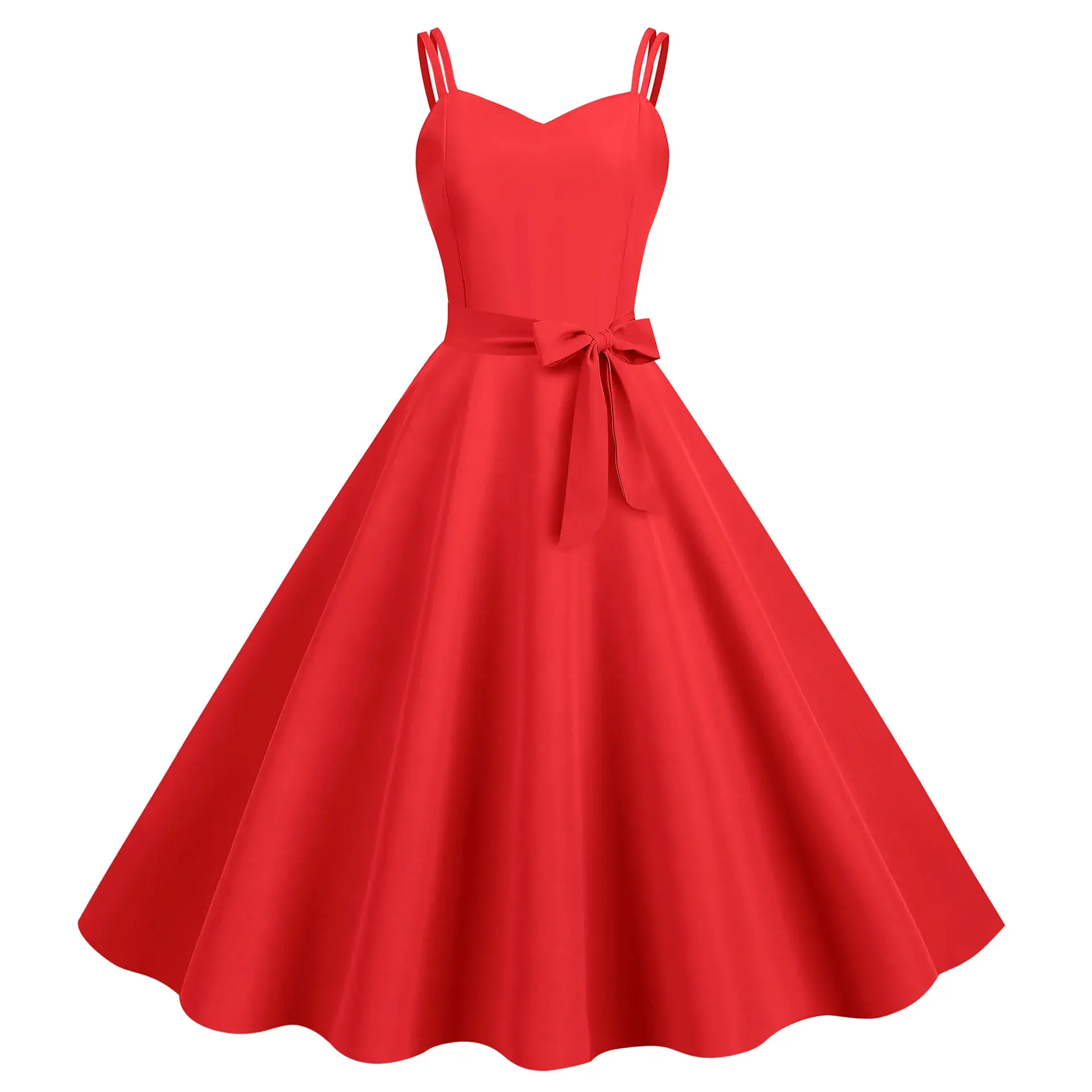 Yellow Strapless A-Line Dress for Women