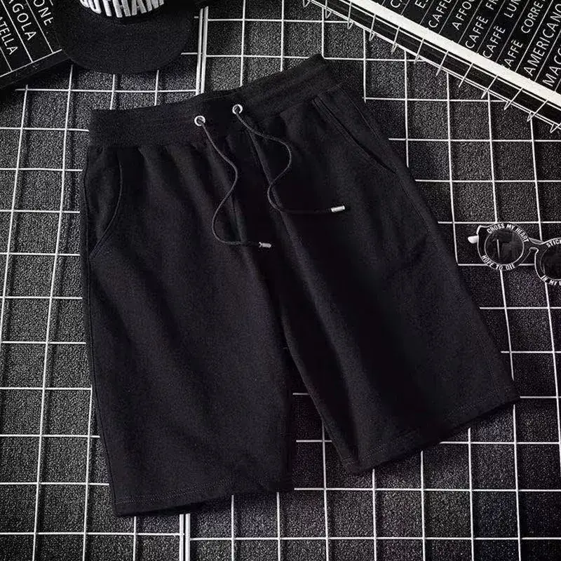 Men's Grey Cotton Drawstring Shorts Large - Image 6