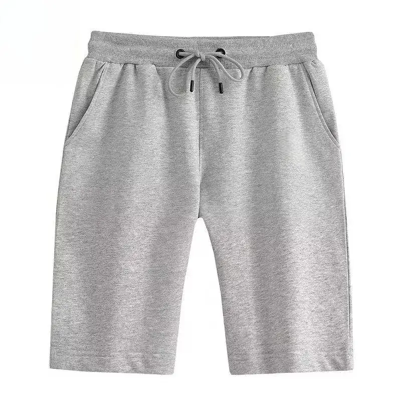Men's Grey Cotton Drawstring Shorts Large - Image 7