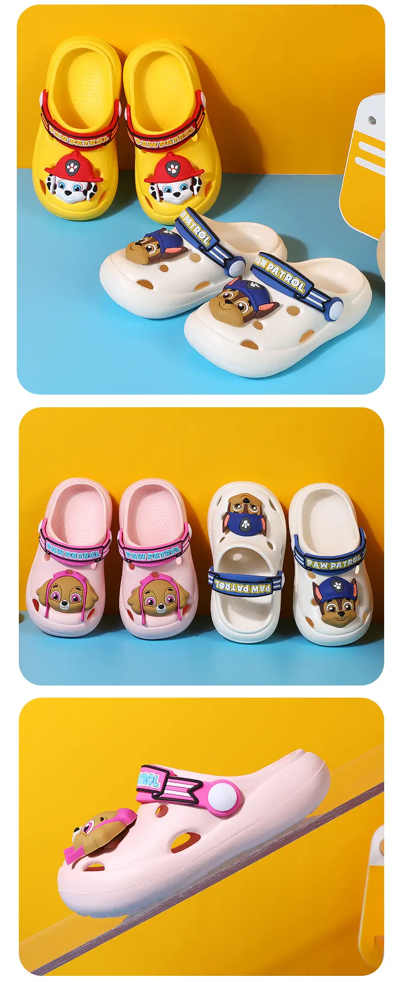Wang Wang Team Baby Slippers Summer Children's Cave Shoes Indoor Non-Slip Baotou Children's Slippers Boys and Girls Sandals — feature 12