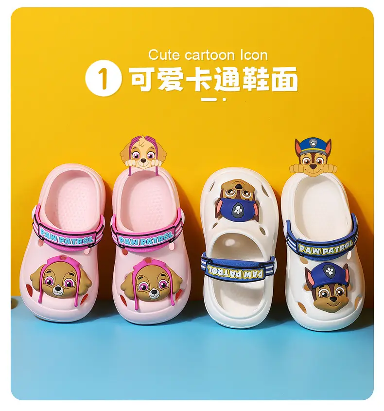 Wang Wang Team Baby Slippers Summer Children's Cave Shoes Indoor Non-Slip Baotou Children's Slippers Boys and Girls Sandals — feature 3
