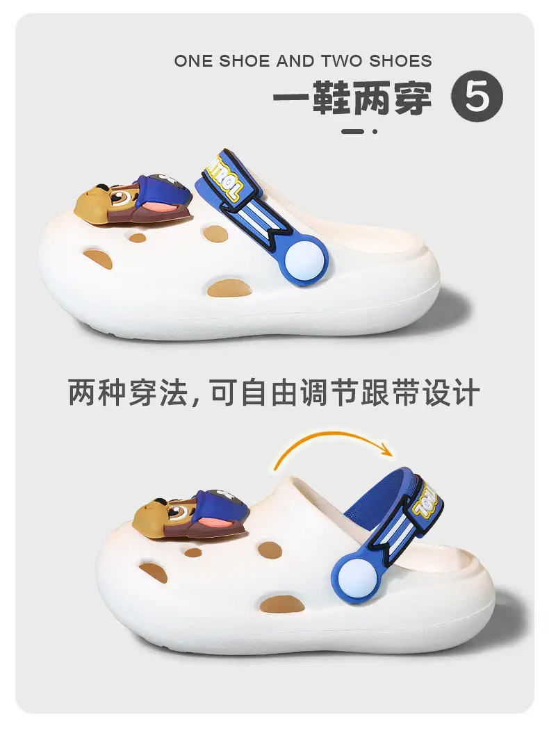 Wang Wang Team Baby Slippers Summer Children's Cave Shoes Indoor Non-Slip Baotou Children's Slippers Boys and Girls Sandals — feature 7