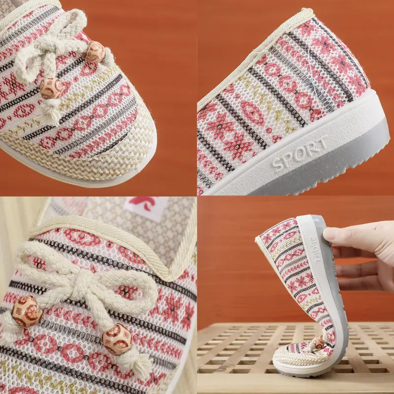 Spring New Old Beijing Cloth Shoes Women's Net Shoes Soft Sole Lazy Shoes Canvas Foreign Trade Shoes Fisherman Shoes Korean Style - Image 5