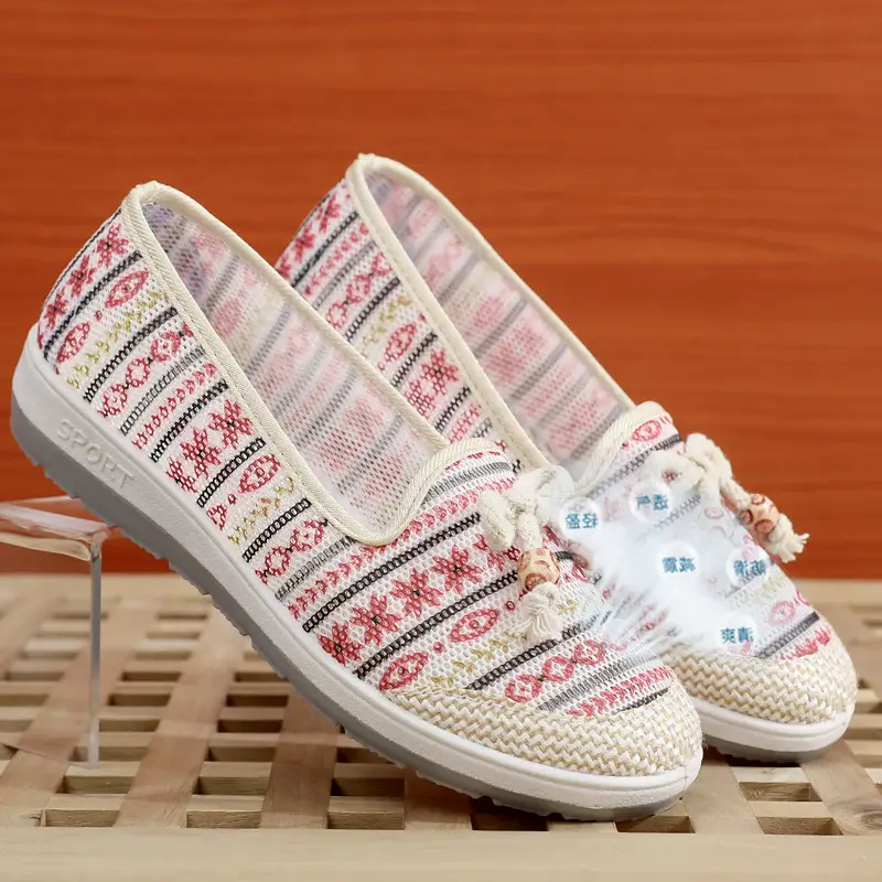 Spring New Old Beijing Cloth Shoes Women's Net Shoes Soft Sole Lazy Shoes Canvas Foreign Trade Shoes Fisherman Shoes Korean Style - Image 6