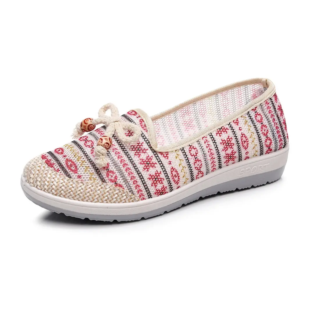 Spring New Old Beijing Cloth Shoes Women's Net Shoes Soft Sole Lazy Shoes Canvas Foreign Trade Shoes Fisherman Shoes Korean Style - Image 7