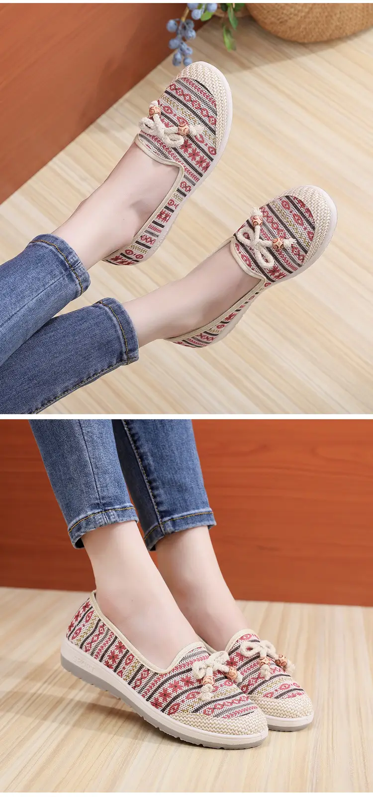Spring New Old Beijing Cloth Shoes Women's Net Shoes Soft Sole Lazy Shoes Canvas Foreign Trade Shoes Fisherman Shoes Korean Style — feature 8