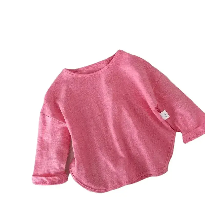 Pink Cotton Round Neck T-Shirt for Kids