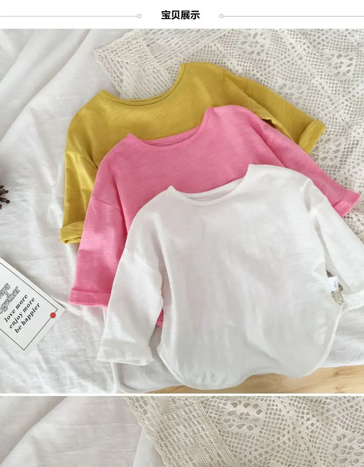 Pink Cotton Round Neck T-Shirt for Kids — feature 3