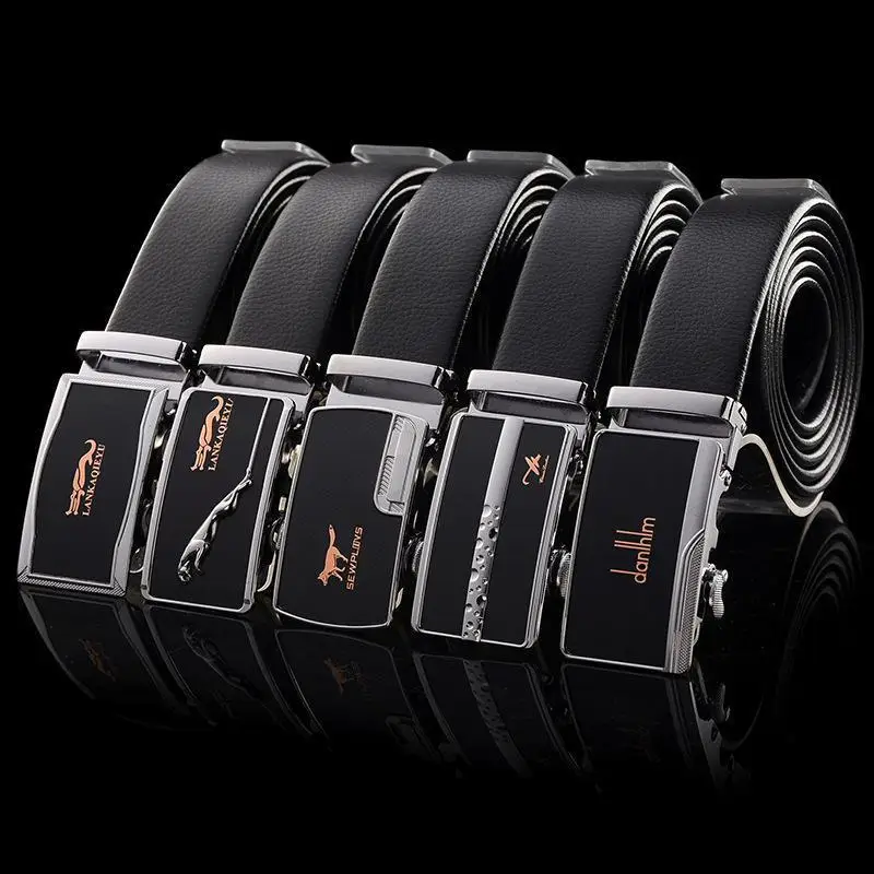 Men's Leather Belt with Automatic Buckle, Two-Layer Soft Cowhide, Super Hot, Wholesale - Image 6