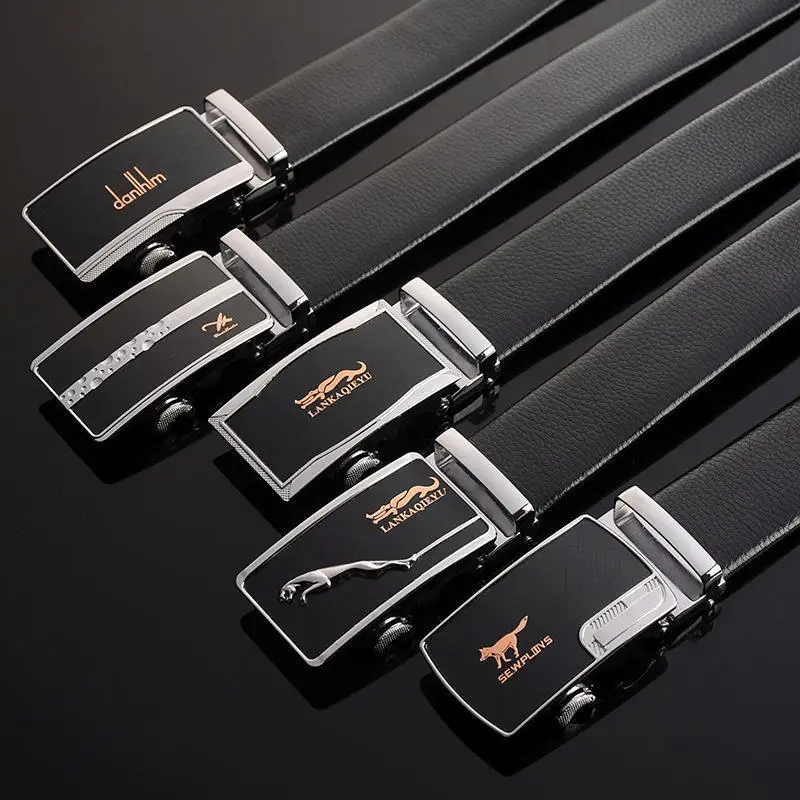 Men's Leather Belt with Automatic Buckle, Two-Layer Soft Cowhide, Super Hot, Wholesale - Image 7