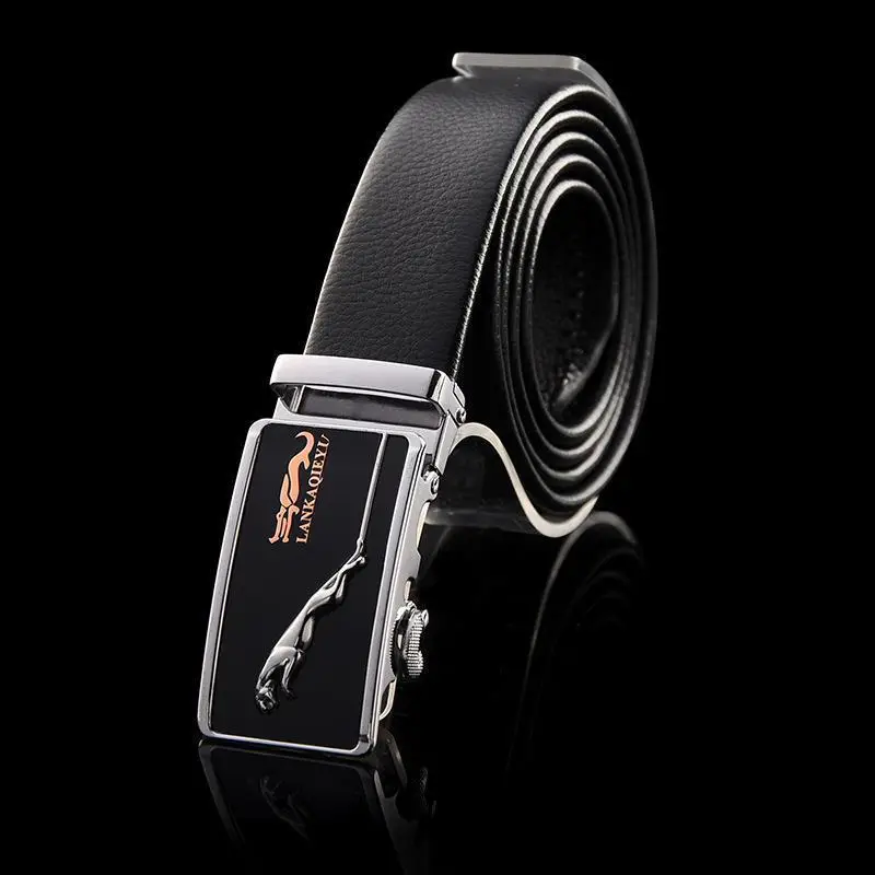 Men's Leather Belt with Automatic Buckle, Two-Layer Soft Cowhide, Super Hot, Wholesale - Image 9