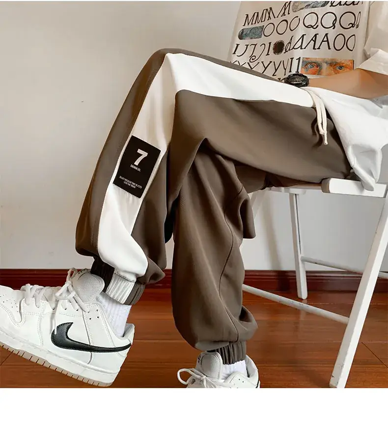 Men Summer Harem Pants White Beige Oversize Casual — feature 20