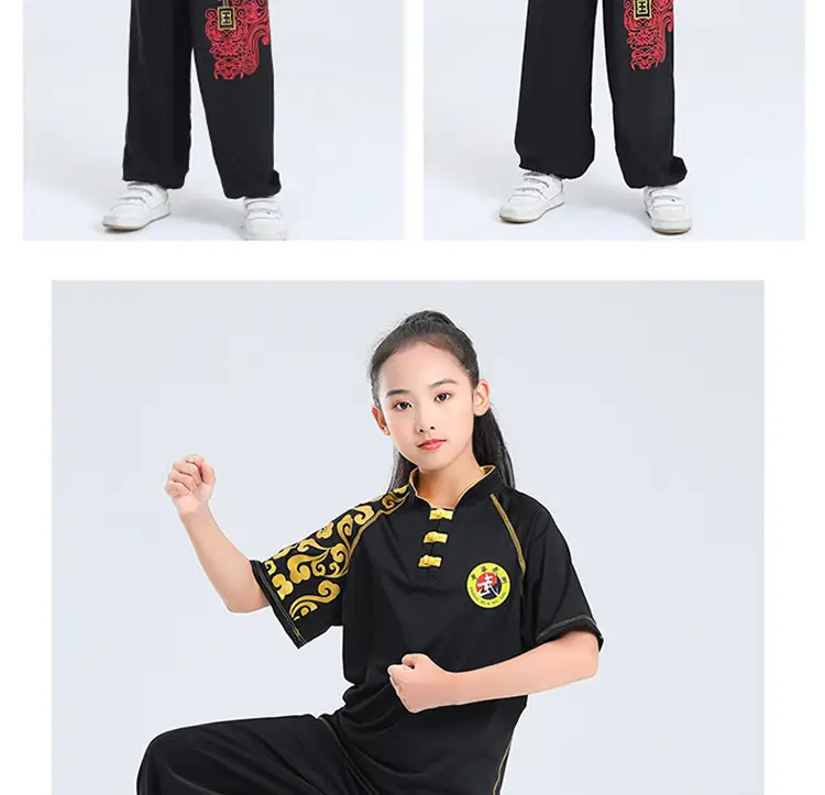 Children's Red Wushu Training Suit for Boys — feature 15