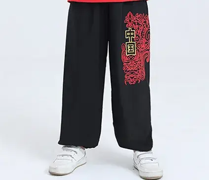 Children's Red Wushu Training Suit for Boys - Image 4