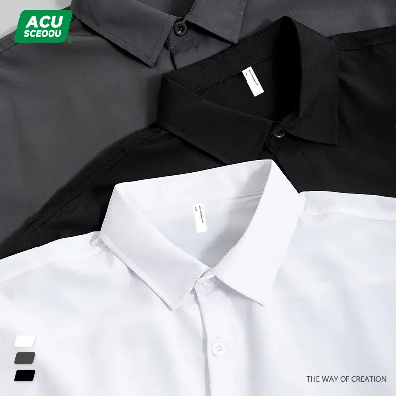 Men's Black Off-Shoulder Lapel Shirt Ice Silk 2025 - Image 6