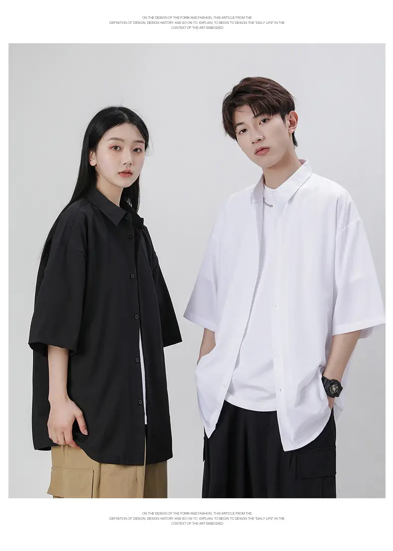 Men's Black Off-Shoulder Lapel Shirt Ice Silk 2025 — feature 17