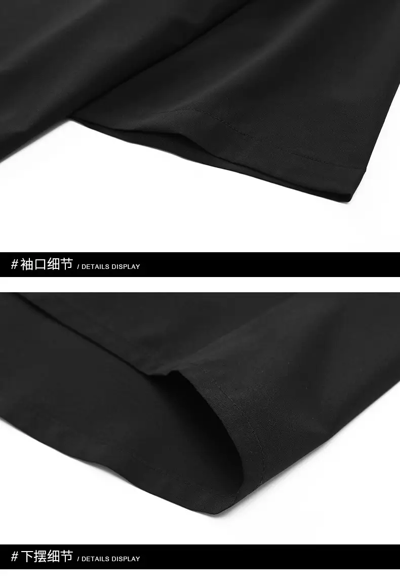 Men's Black Off-Shoulder Lapel Shirt Ice Silk 2025 — feature 19