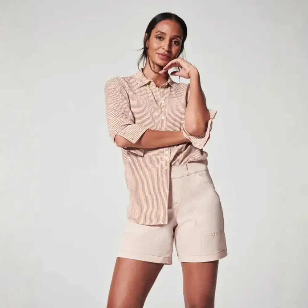 2023 Cross-Border New High Elastic Twill Shorts