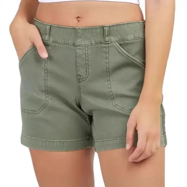 2023 Cross-Border New High Elastic Twill Shorts