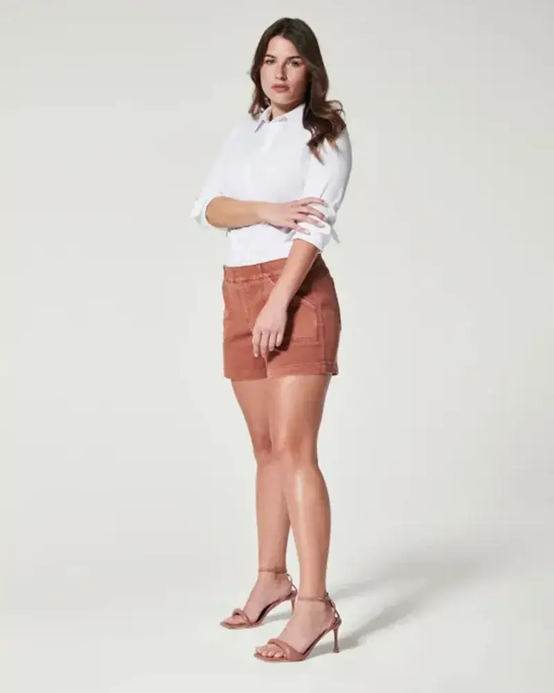 2023 Cross-Border New High Elastic Twill Shorts — feature 16