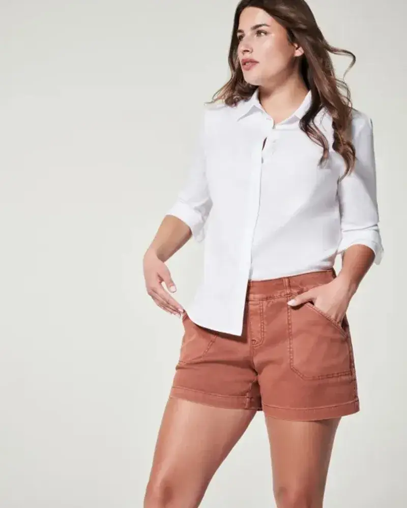 2023 Cross-Border New High Elastic Twill Shorts — feature 17